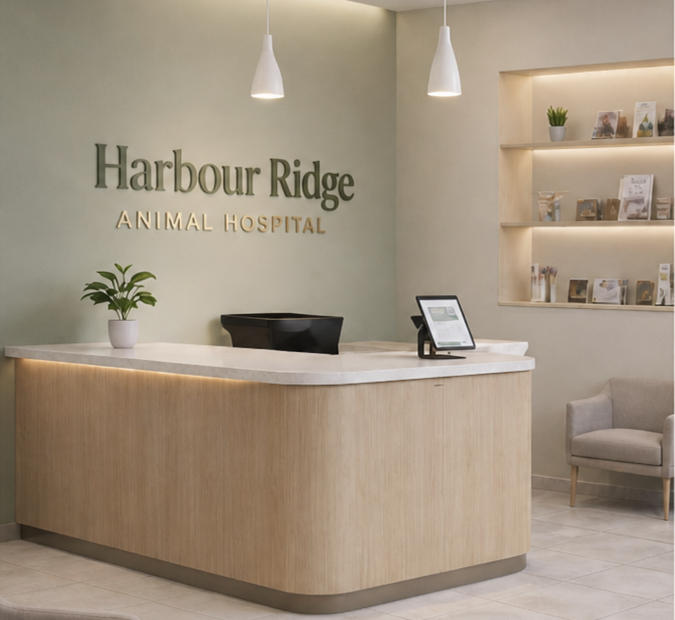Harbour Ridge Animal Hospital exterior storefront
